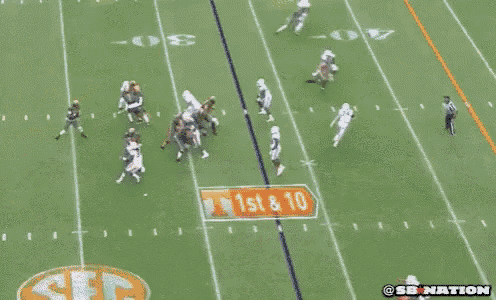 a football game is being played on a field with a sb nation logo on the bottom