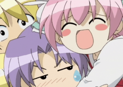 a group of anime characters are making funny faces