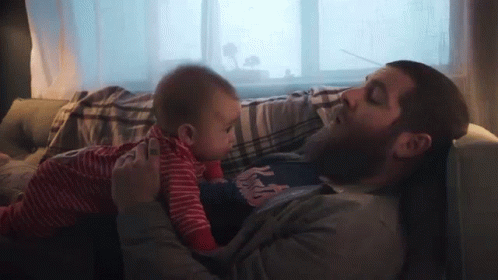 Father And Baby Bonding GIF - Father And Baby Bonding Cuddling GIFs