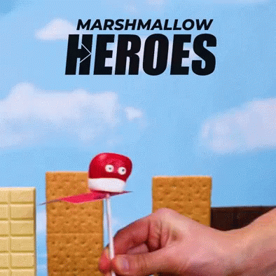Marshmallow Heroes Movie Inspired Desserts GIF - Marshmallow Heroes Movie Inspired Desserts Super Hero Desserts GIFs