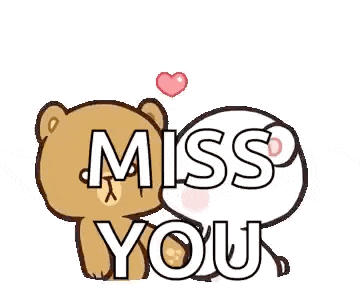 a teddy bear and a rabbit are kissing each other with a heart in their mouths .