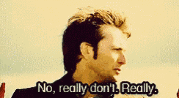 a man says " no really don 't really " in a blurry photo