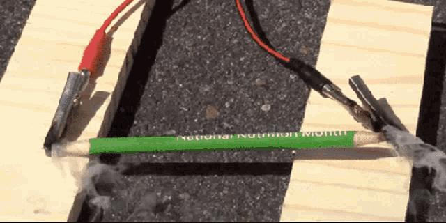 a green pencil that says national nutrition month