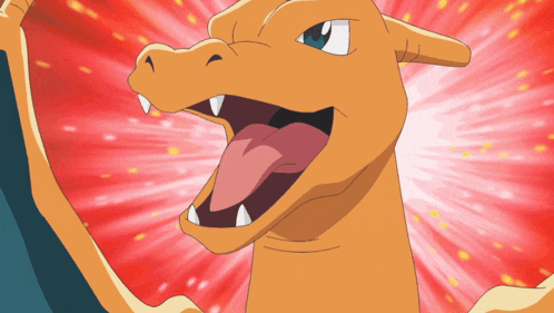 a close up of a cartoon character 's face with its mouth open