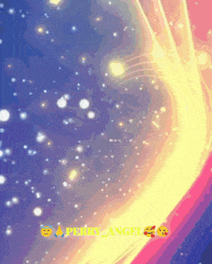 a colorful background with the name perry angel
