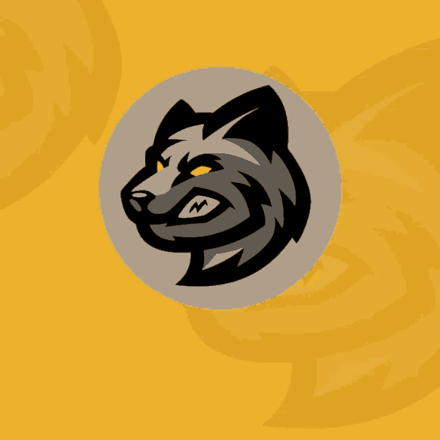 a logo for trixxster94 with a fox head on a yellow background