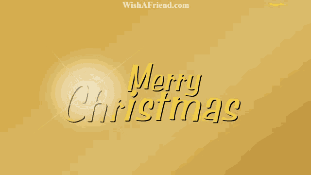 a gold background with the words merry christmas and a yellow star