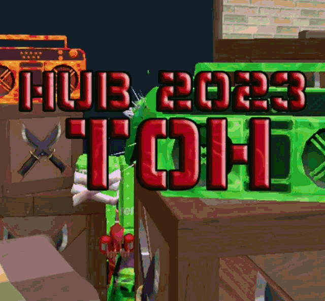 a video game called hub 2023 tech is displayed