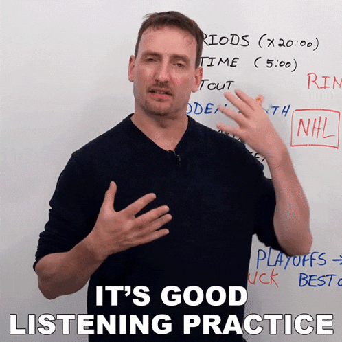 It'S Good Listening Practice Adam GIF - It'S Good Listening Practice Adam Engvid GIFs