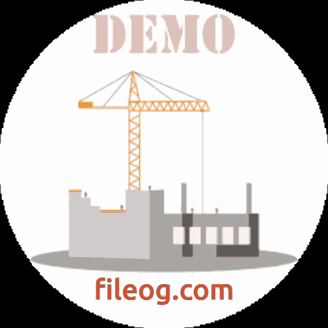 a building under construction with the words demo fileog.com