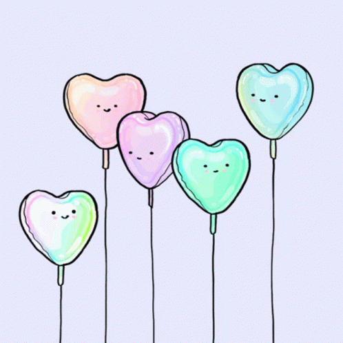 Heart Balloons GIF - Heart Balloons Cute GIFs