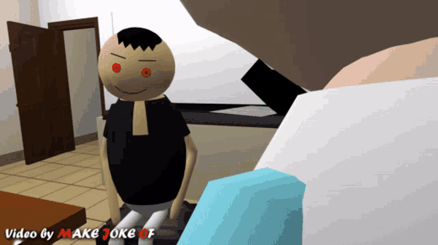 a video by make joke of is shown with a cartoon character