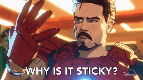 Why Is It Sticky Tony Stark GIF - Why Is It Sticky Tony Stark Iron Man GIFs