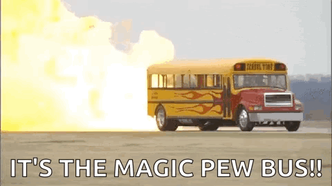 Flames On Fire GIF - Flames On Fire School Bus GIFs