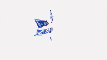 a drawing of a blue and red star with the number 15 in the center
