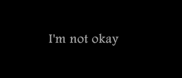 ah but who cares is written on a black background