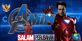 a poster for the movie avengers with a man in a red suit