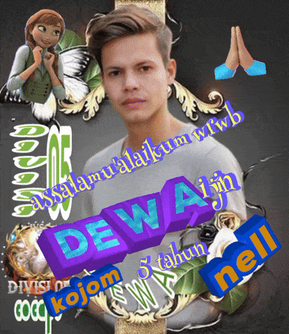 a picture of a young man with the name dewa
