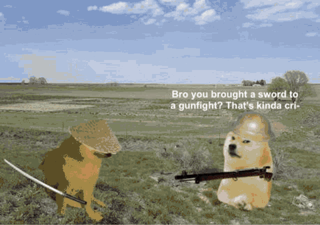 Sword Doggo Samurai Katana GIF