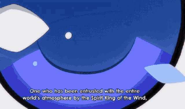 a blue circle with the words one who has been entrusted with the entire world 's atmosphere