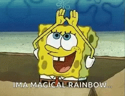 Rainbow Spongebob GIF - Rainbow Spongebob Imagination GIFs
