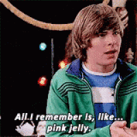 a young man in a green jacket says all i remember is like pink jelly .
