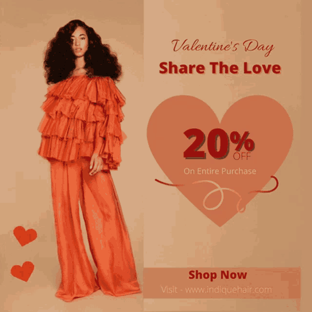 Share The Love Valentines Day Hair Sale GIF - Share The Love Valentines Day Hair Sale Indique Valentines Day Sale GIFs