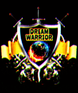 a picture of a woman in a hijab with the words dream warrior on it
