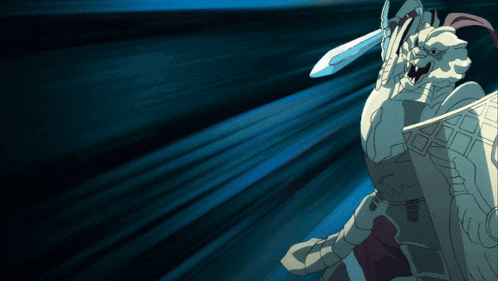 a cartoon of a monster holding a sword