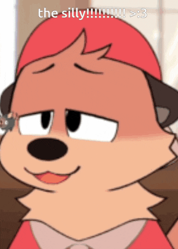 a close up of a cartoon character with the words the silly