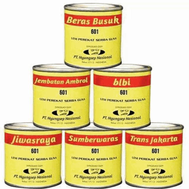 a bunch of cans of adhesive are stacked on top of each other on a white background .