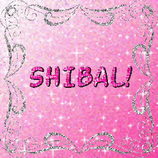 a pink background with the word shibali written in glitter