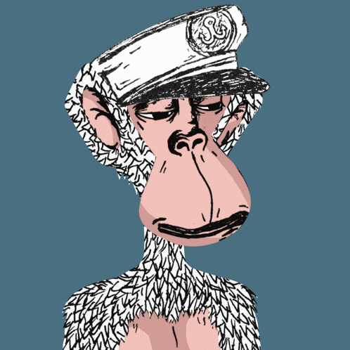a cartoon of a monkey wearing a captain 's hat and holding a cane