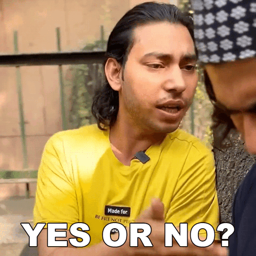 Yes Or No Arshad GIF - Yes Or No Arshad Sevengers Ki Sena GIFs