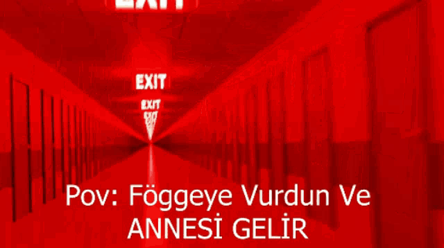 a red background with the words pov foggey vurdun ve annesi gelir