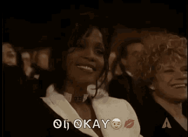 a woman says oh okay in a crowd