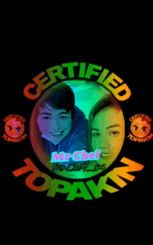 a picture of a man and a woman with the words certified topakn on the bottom