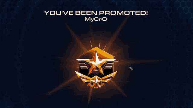 a screenshot of a game that says you 've been promoted