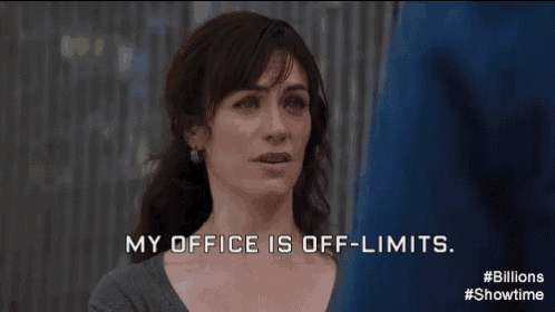 My Office Is Off-limits. GIF - Maggie Siff Wendy Rhoades Off Limits GIFs