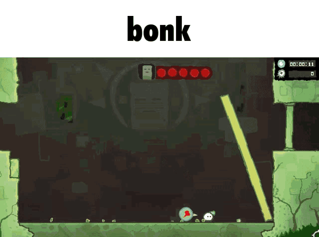 a screenshot of a video game with the word bonk on it