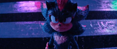 shadow the hedgehog from sonic the hedgehog is holding a sword
