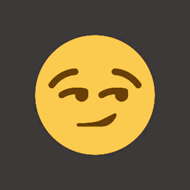 a smiley face with its eyes closed and a slight smile