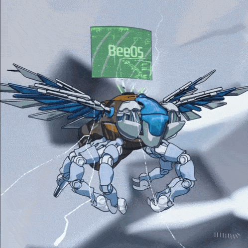 a drawing of a robot with beeos written on a screen