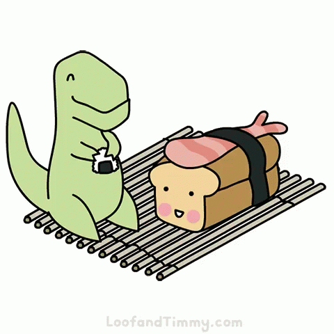 Loof And Timmy Sushi GIF - Loof And Timmy Sushi Onigiri GIFs