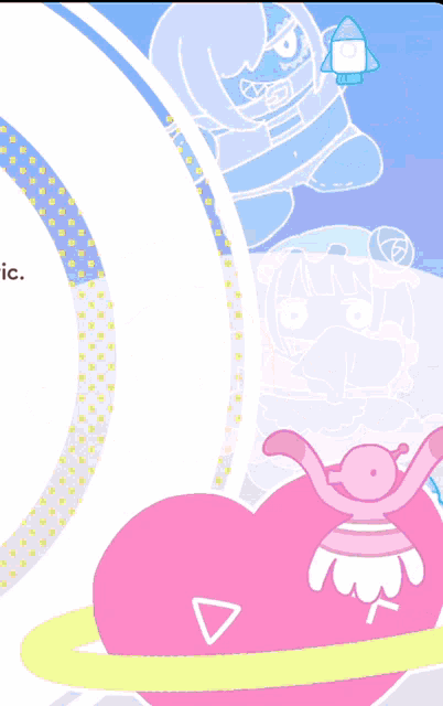 a cartoon of a girl laying on a heart with the time of 20:18 on the screen