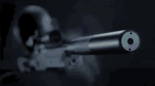 a sniper scope with a picture of a cartoon character in it