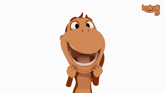 a cartoon of a monkey with kukuli written on the bottom