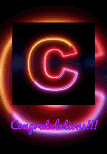 a neon sign that says " congratulations " in pink