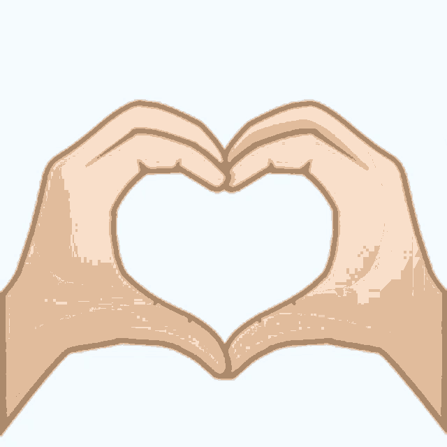 two hands making a heart shape with their fingers