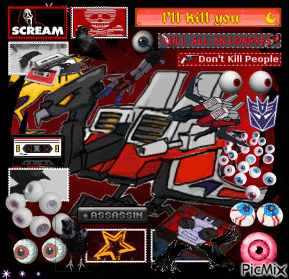 a collage of images with one that says " scream " on it